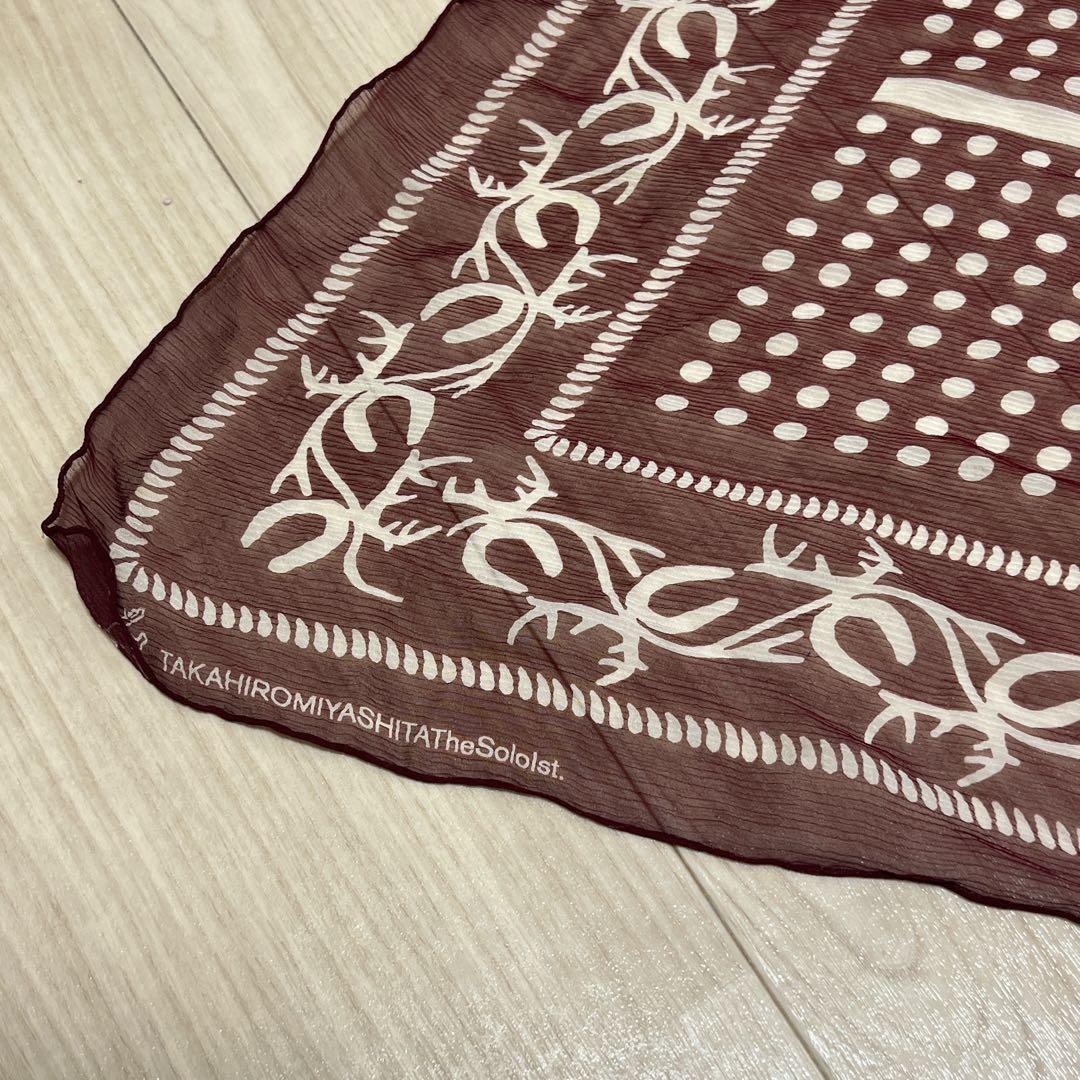 【タカヒロミヤシタザソロイスト】ソロイスト シルクスカーフ 大判 ストール