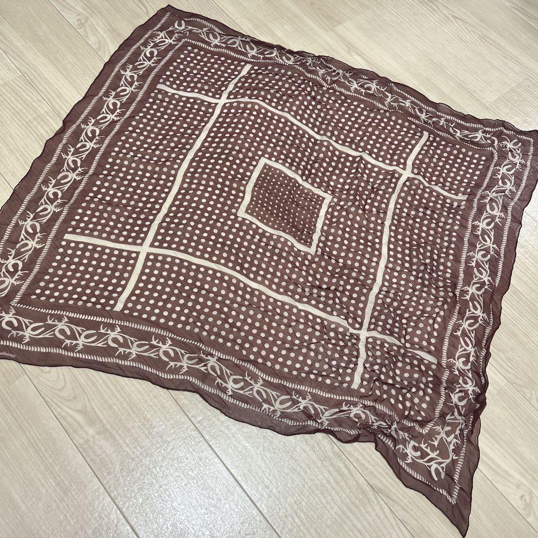 【タカヒロミヤシタザソロイスト】ソロイスト シルクスカーフ 大判 ストール