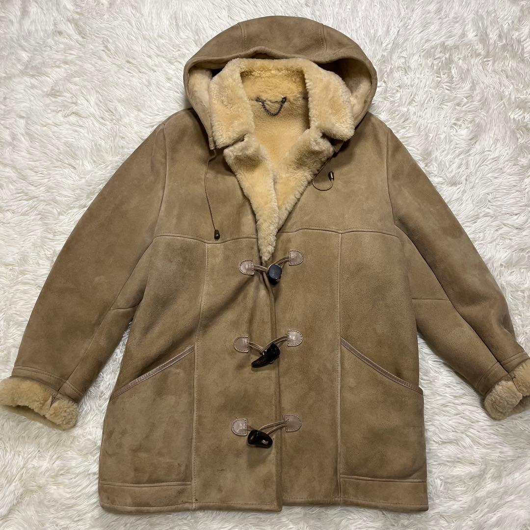 希少✨大きめ✨カンタベリー　ダッフルコート　リアルスエード　リアルムートン　L