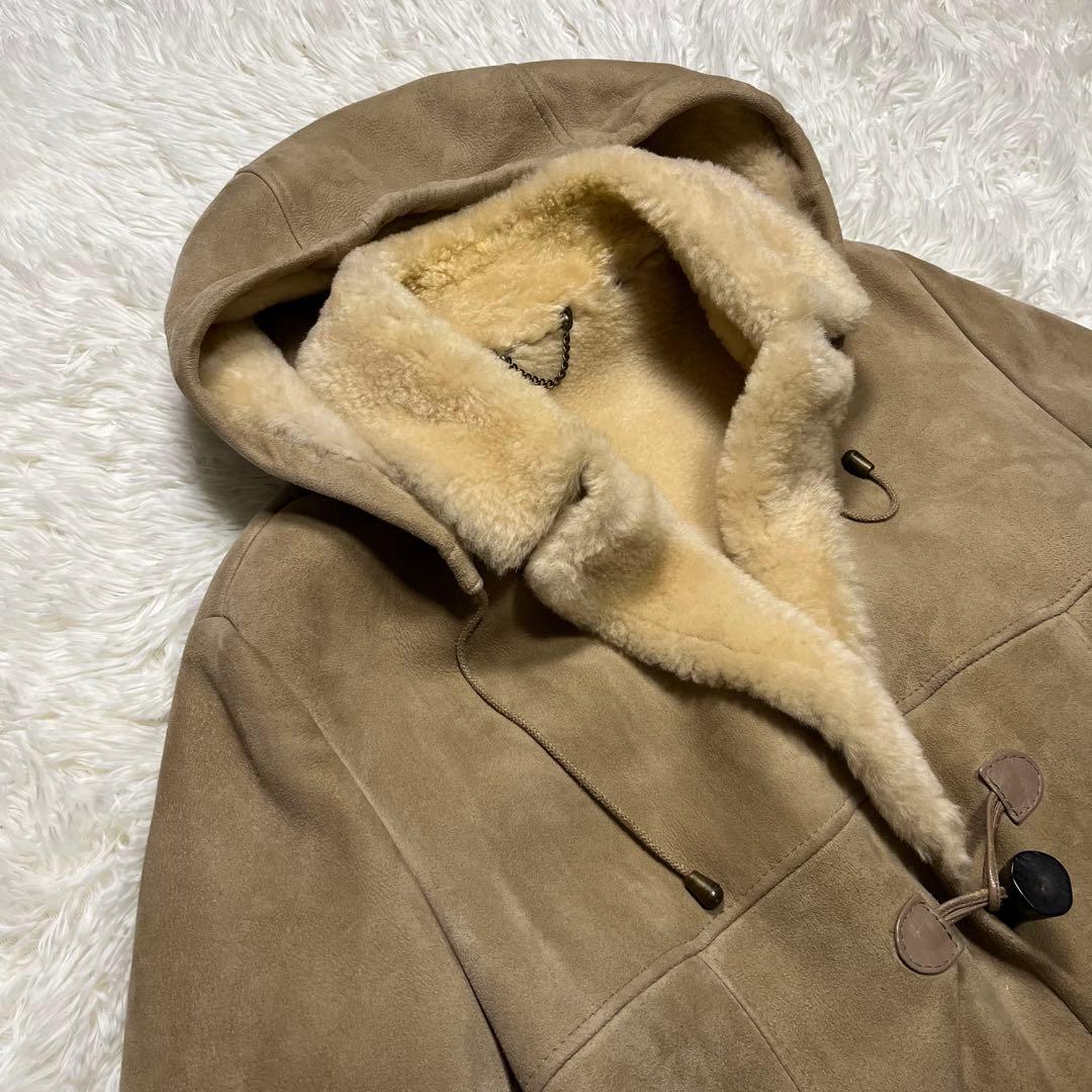 希少✨大きめ✨カンタベリー　ダッフルコート　リアルスエード　リアルムートン　L