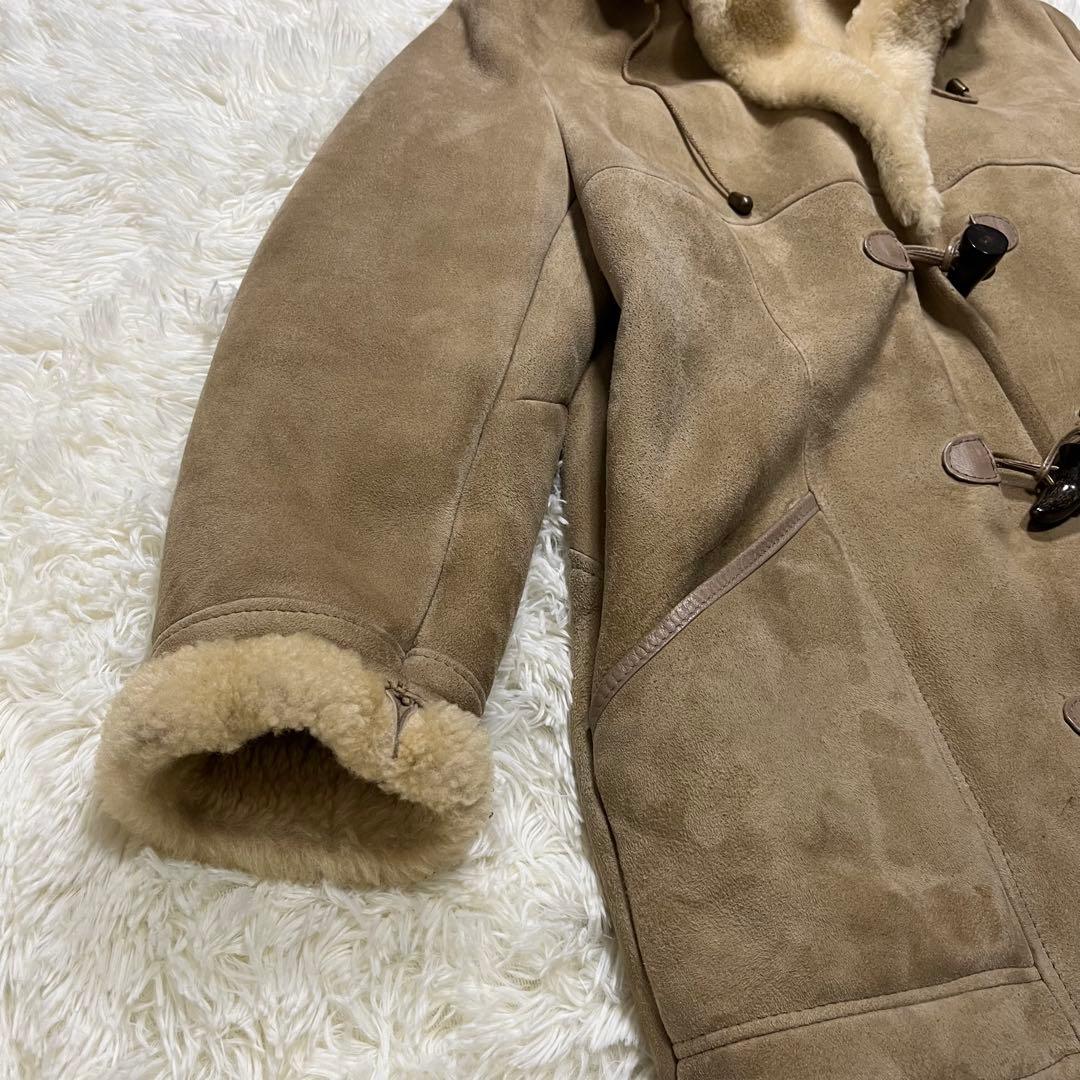 希少✨大きめ✨カンタベリー　ダッフルコート　リアルスエード　リアルムートン　L