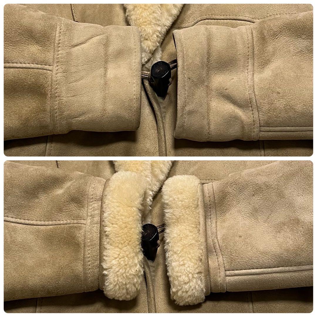 希少✨大きめ✨カンタベリー　ダッフルコート　リアルスエード　リアルムートン　L