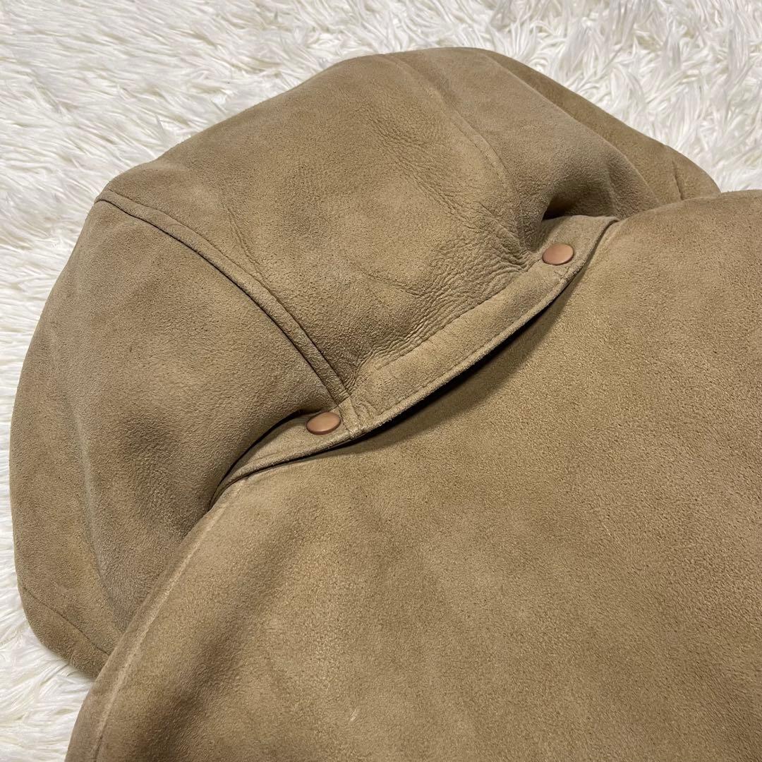 希少✨大きめ✨カンタベリー　ダッフルコート　リアルスエード　リアルムートン　L