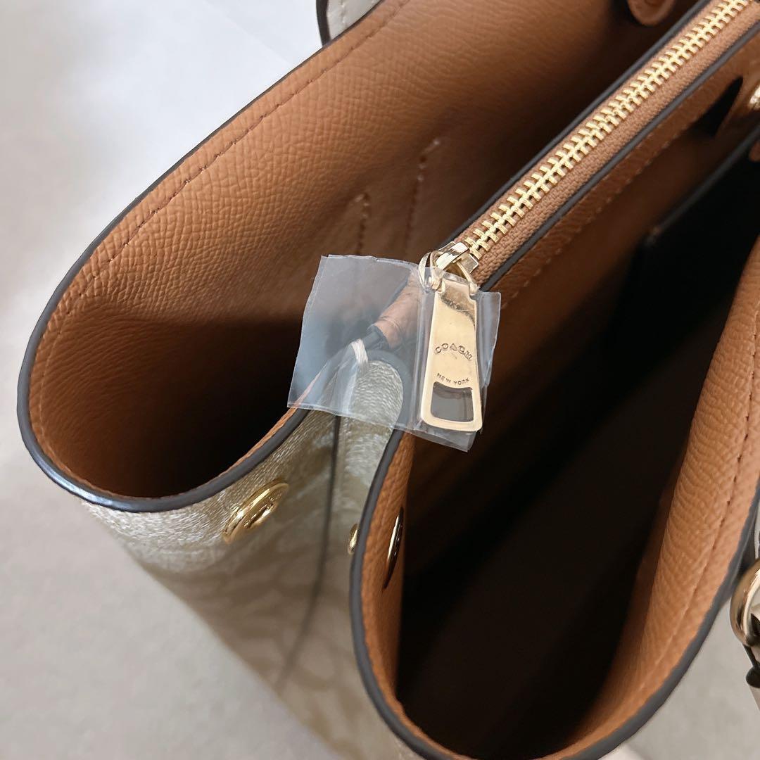 【美品】COACH トートバッグ ベージュ/ブラウン