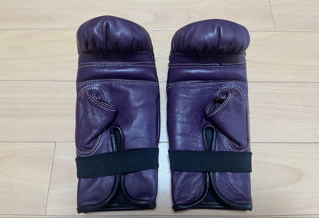 本革製「K」パンチンググローブ Mサイズ　紫
