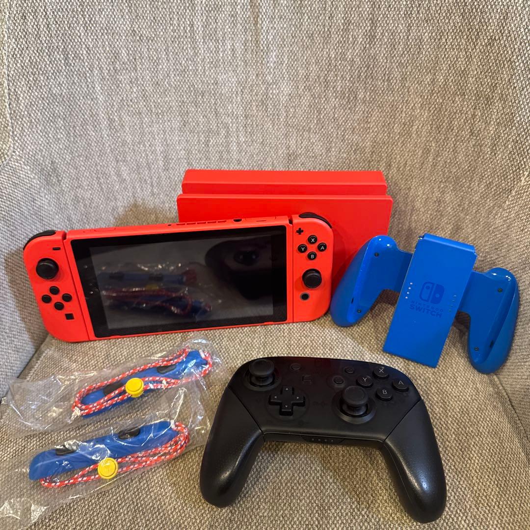 Nintendo Switch 本体 マリオレッド × ブルー セット&プロコン