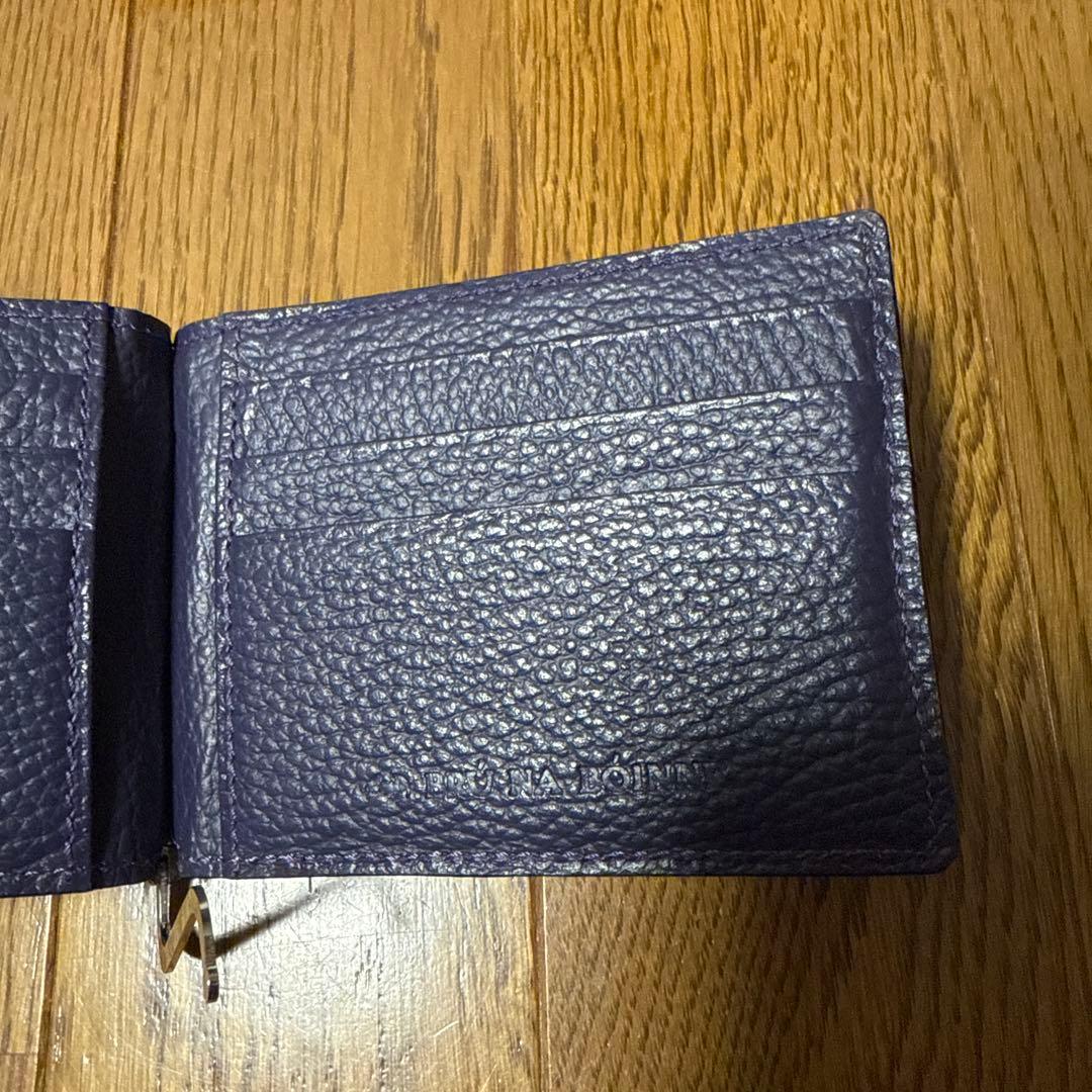 ブルーナボイン　クロコ　マネークリップ　ウォレット