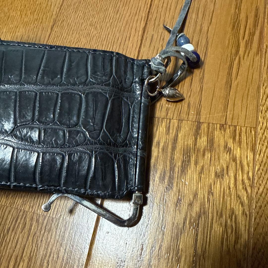 ブルーナボイン　クロコ　マネークリップ　ウォレット