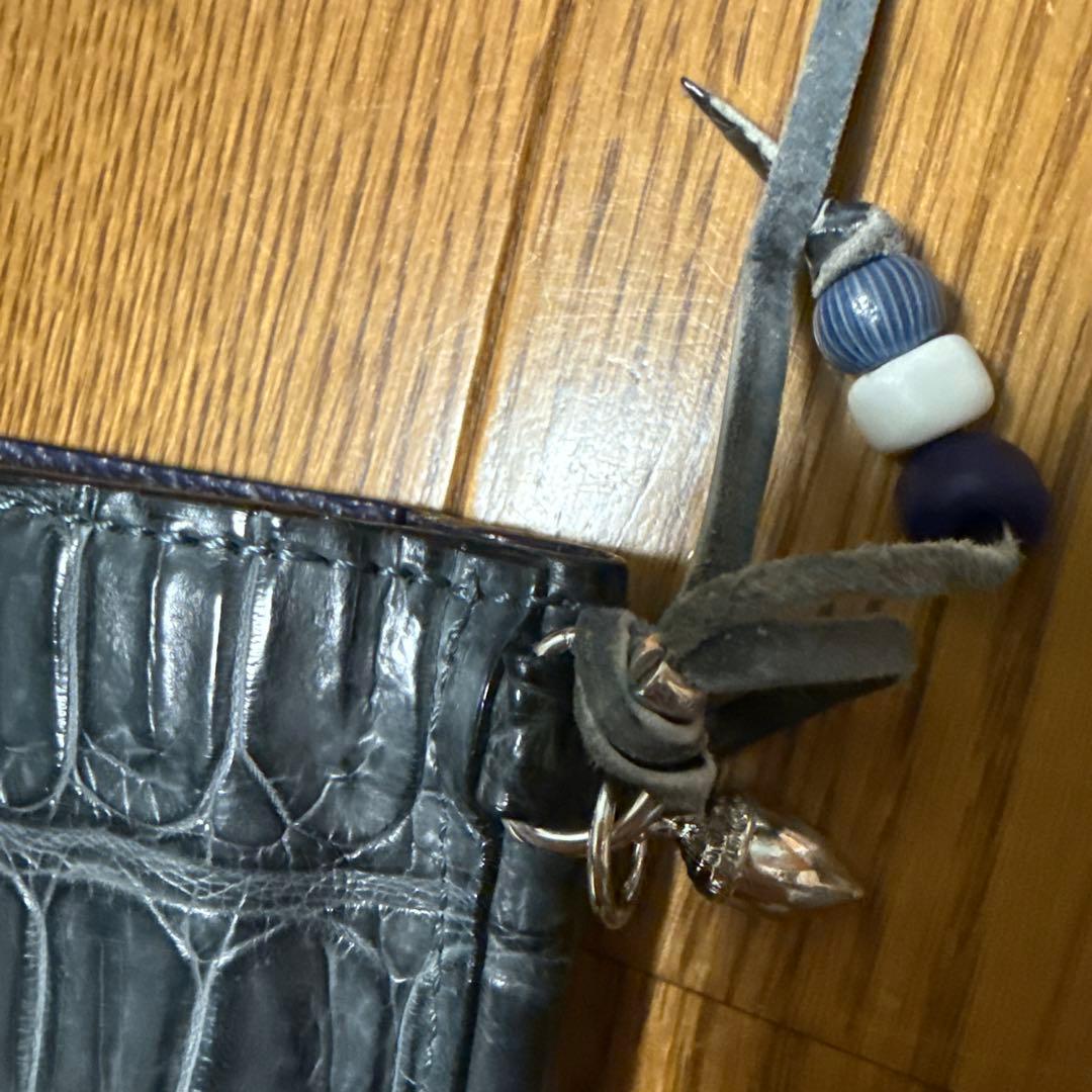 ブルーナボイン　クロコ　マネークリップ　ウォレット