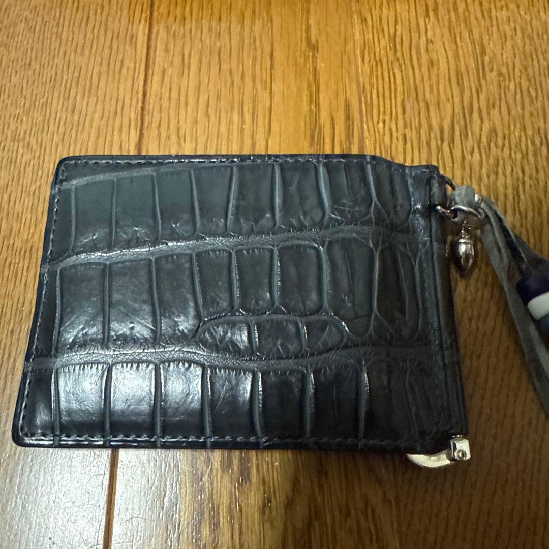 ブルーナボイン　クロコ　マネークリップ　ウォレット