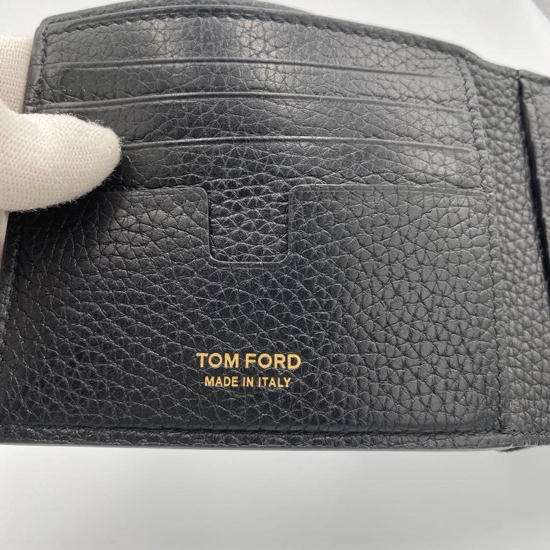 ！極美品！　トムフォード　折り財布　ブラック　付属品完備