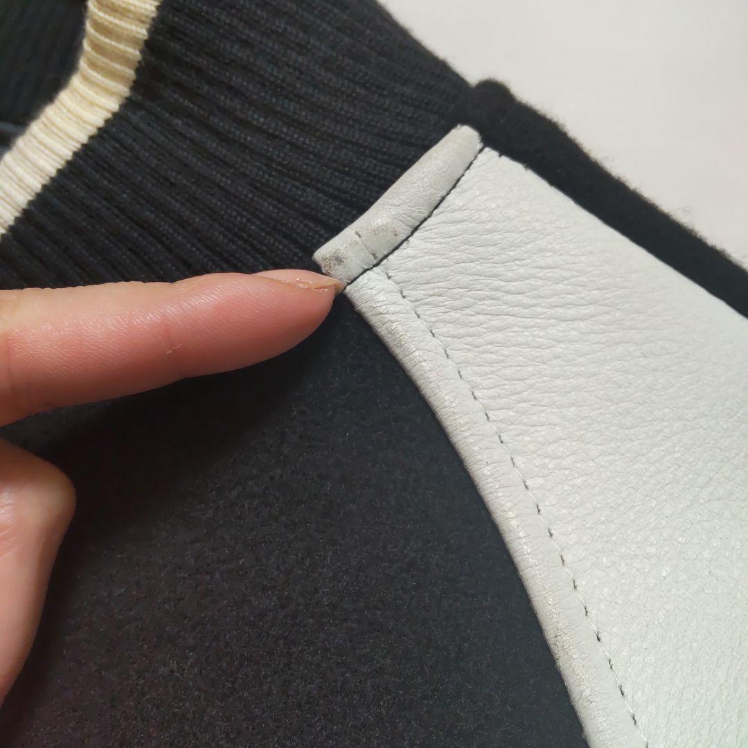 ネイバーフッド　 fragmentdesign　スタジャン　NH3204　黒✕白