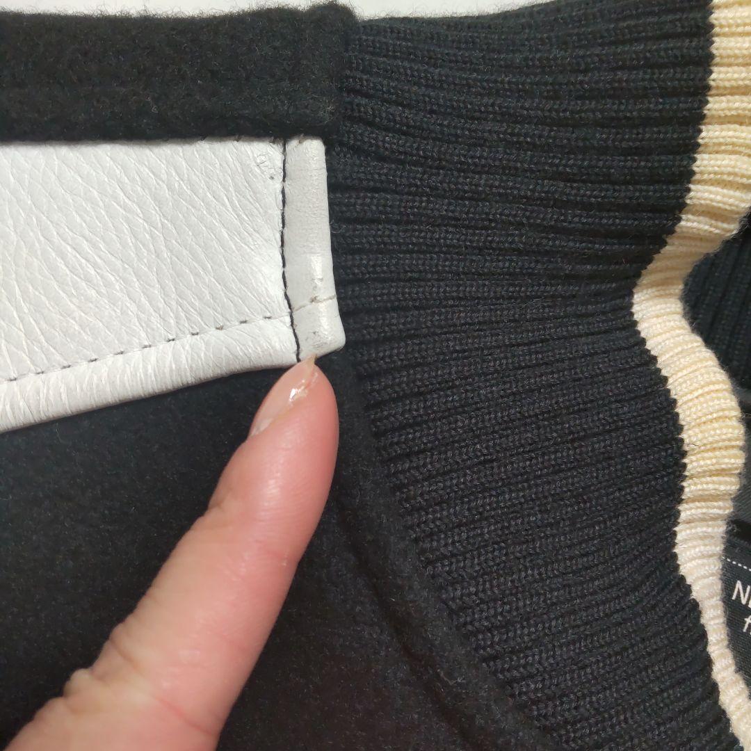 ネイバーフッド　 fragmentdesign　スタジャン　NH3204　黒✕白