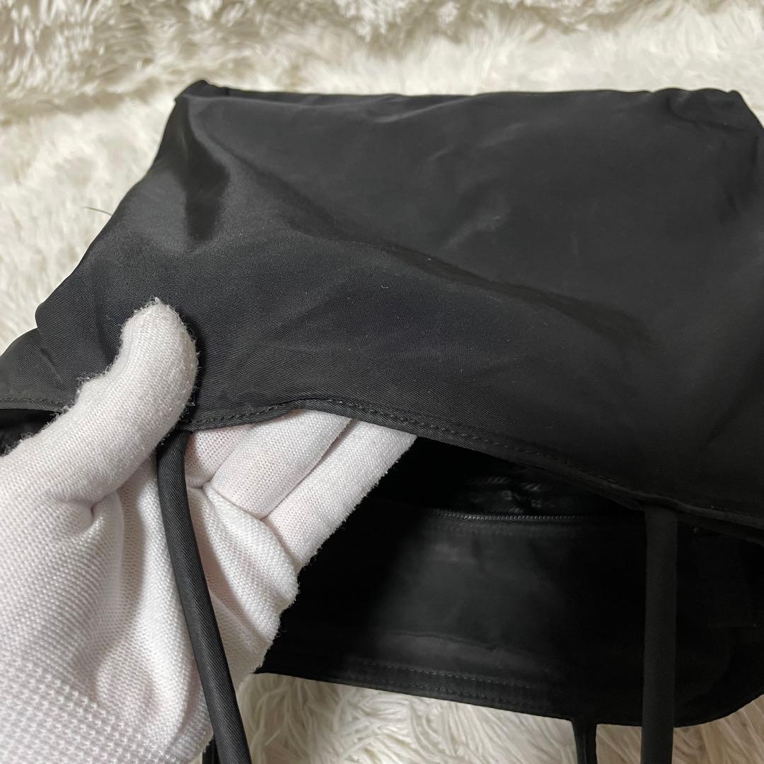 【良品】PRADA プラダ　トートバッグ　ハンド　ナイロン　ブラック　黒　肩掛け