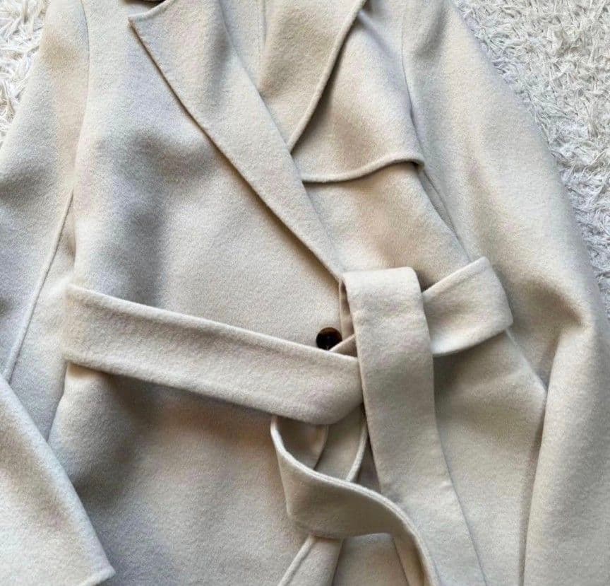 超良品⭐︎エポカ ウールリバーコート ダブルフェイス ウエストベルト付き