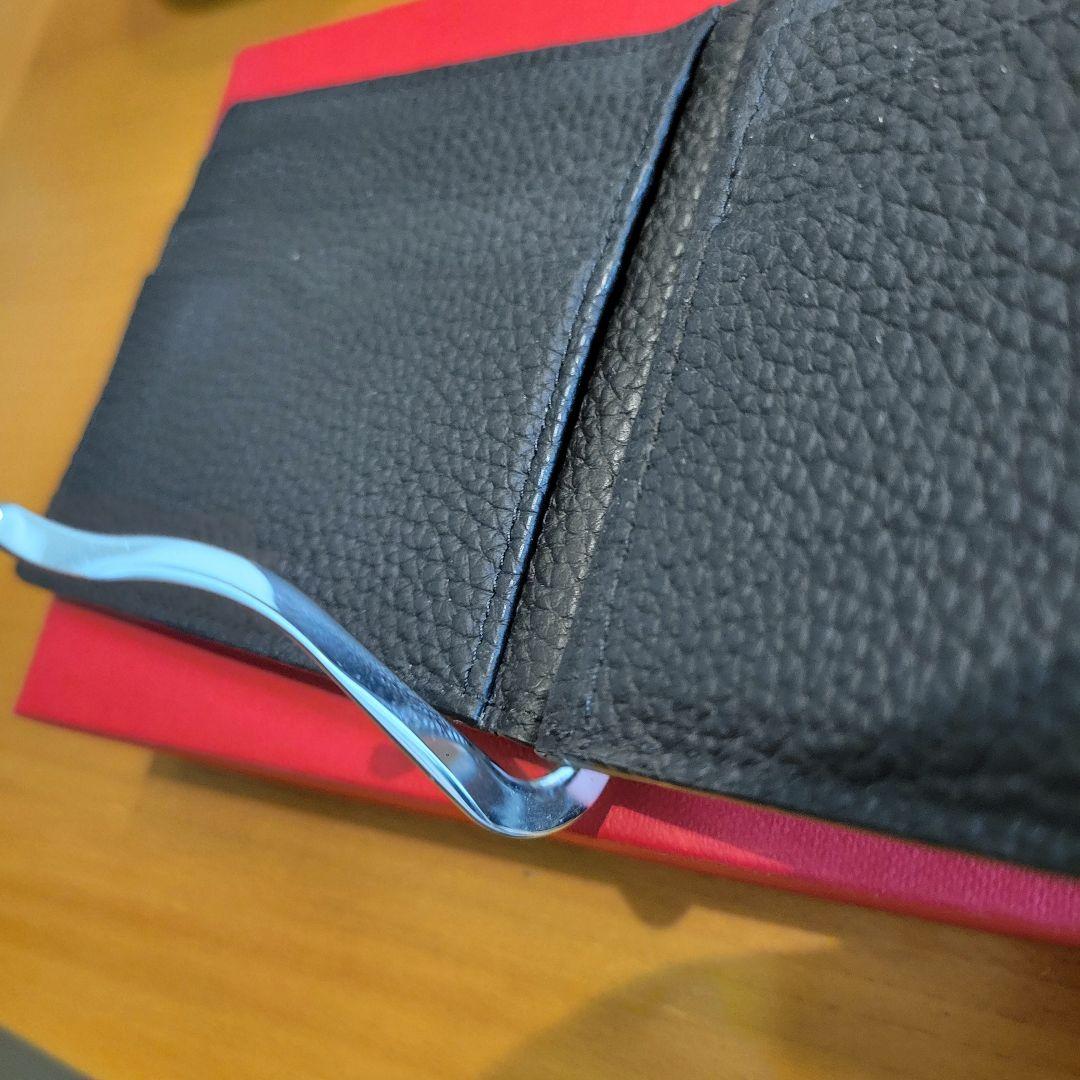 【美品】BONAVENTURA ブラック マネークリップ 二つ折り財布