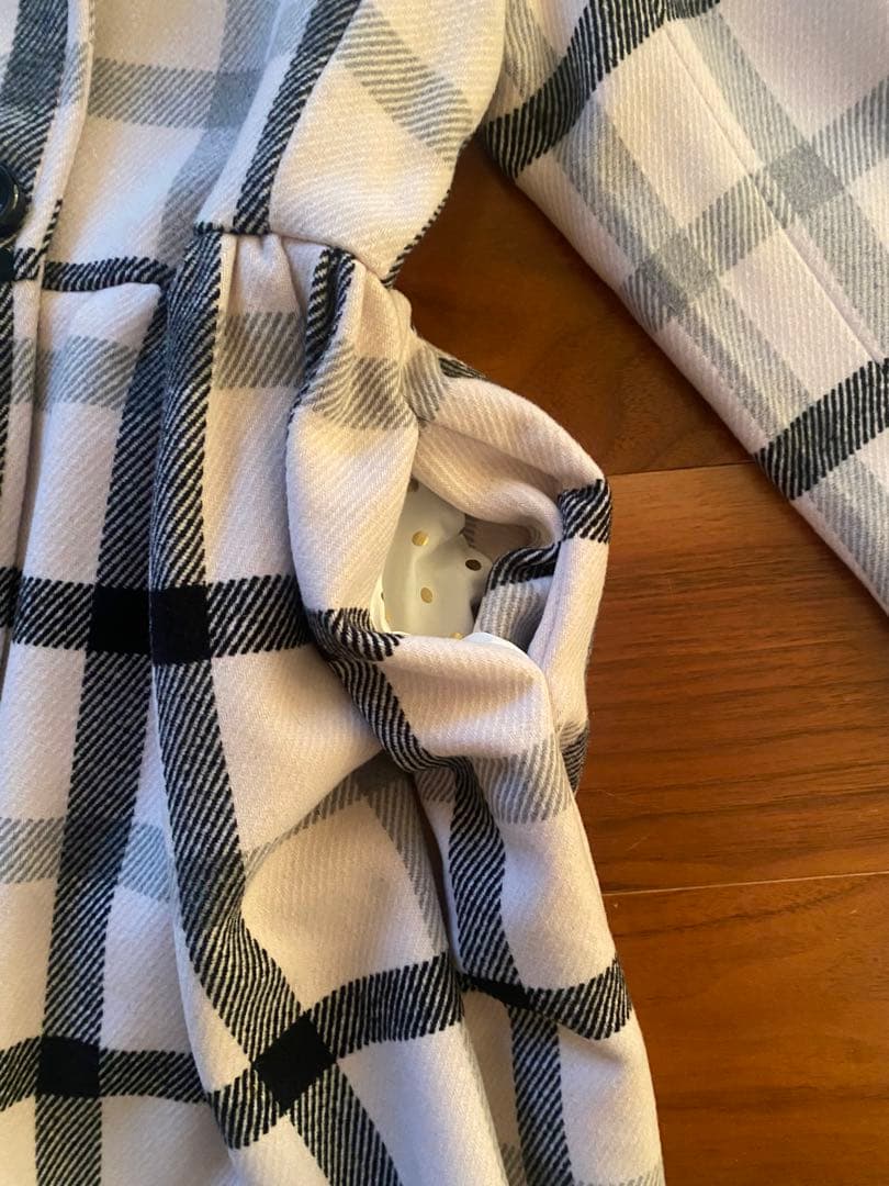 新品kate spadeケイトスペード150チェック柄ウールコート