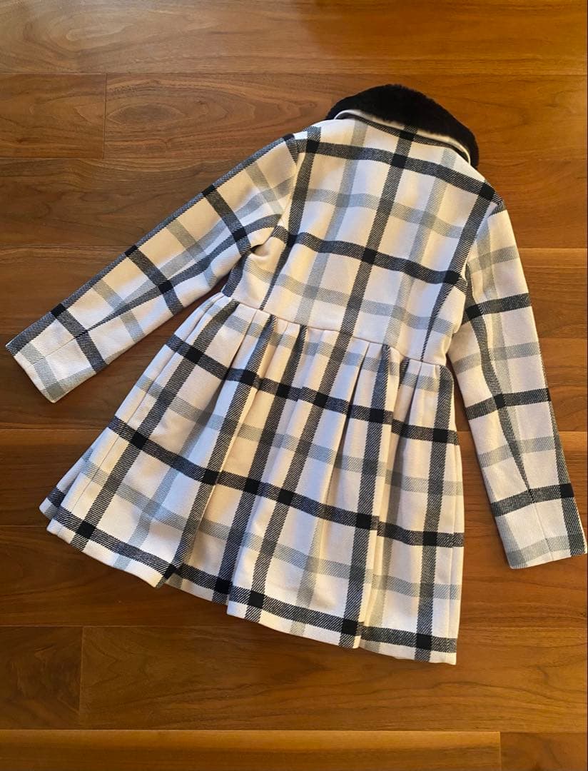 新品kate spadeケイトスペード150チェック柄ウールコート