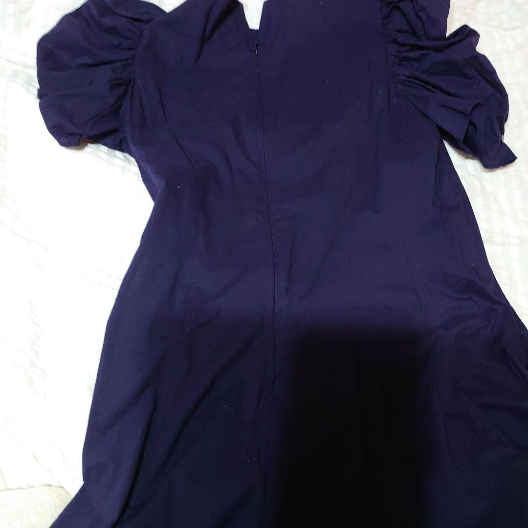 MARIHAダークパープル カットソーワンピース 半袖