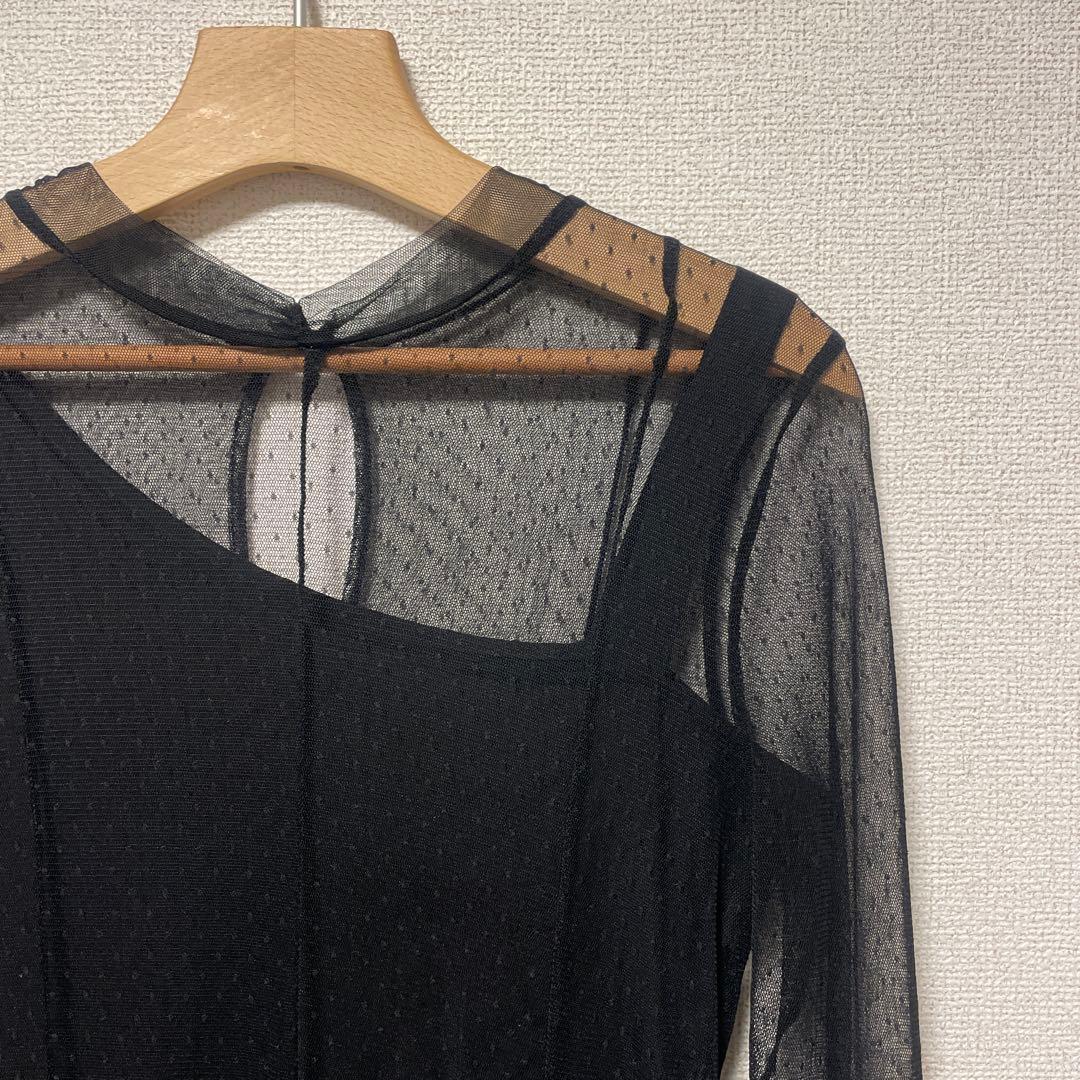 ワンピース WILLFULLY dot tulle sheer mermaid OP