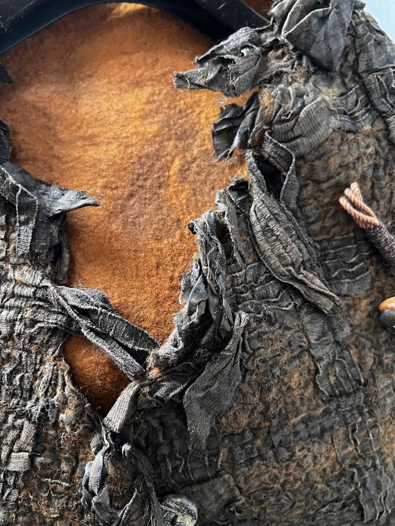 ☑️【ケープコート】一点物/茶/おしゃれポンチョ/ジャケットフリー/ヴィンテージ秋