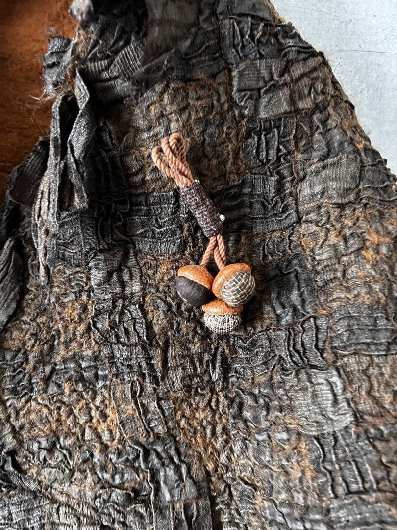 ☑️【ケープコート】一点物/茶/おしゃれポンチョ/ジャケットフリー/ヴィンテージ秋