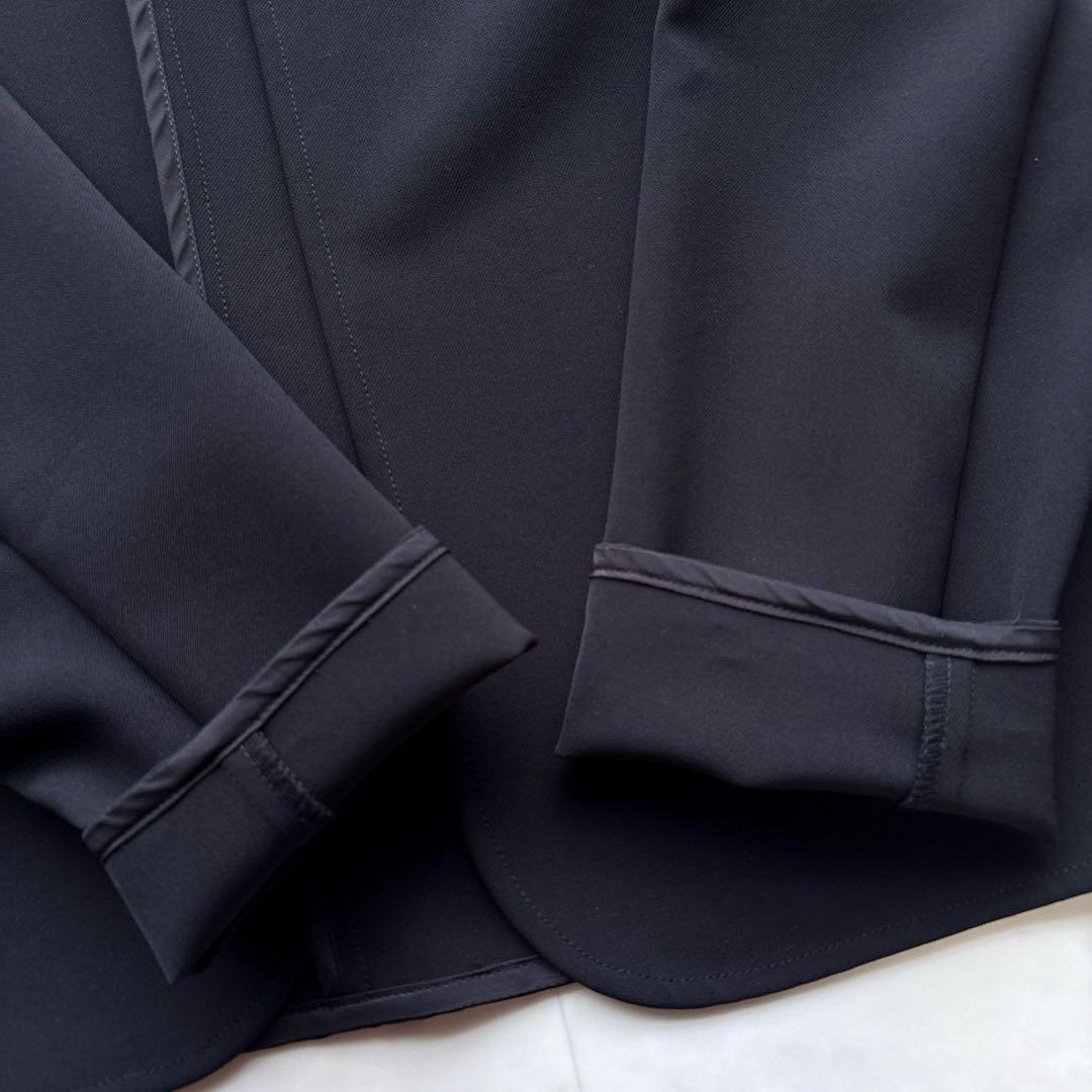 ソージュ 美品 ストレッチファインライトジャケット 黒 ブラック 羽織 Lサイズ