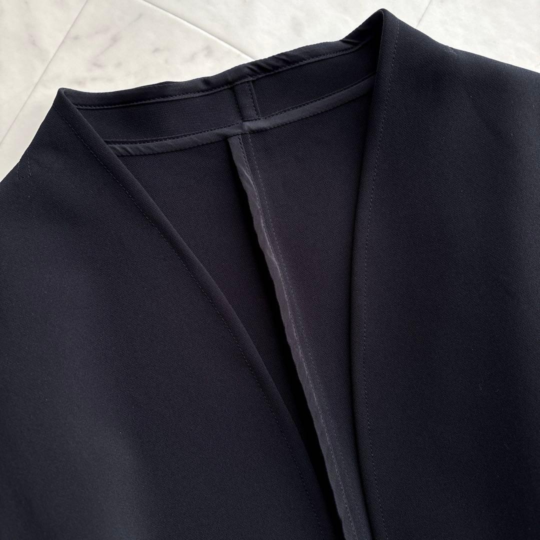 ソージュ 美品 ストレッチファインライトジャケット 黒 ブラック 羽織 Lサイズ