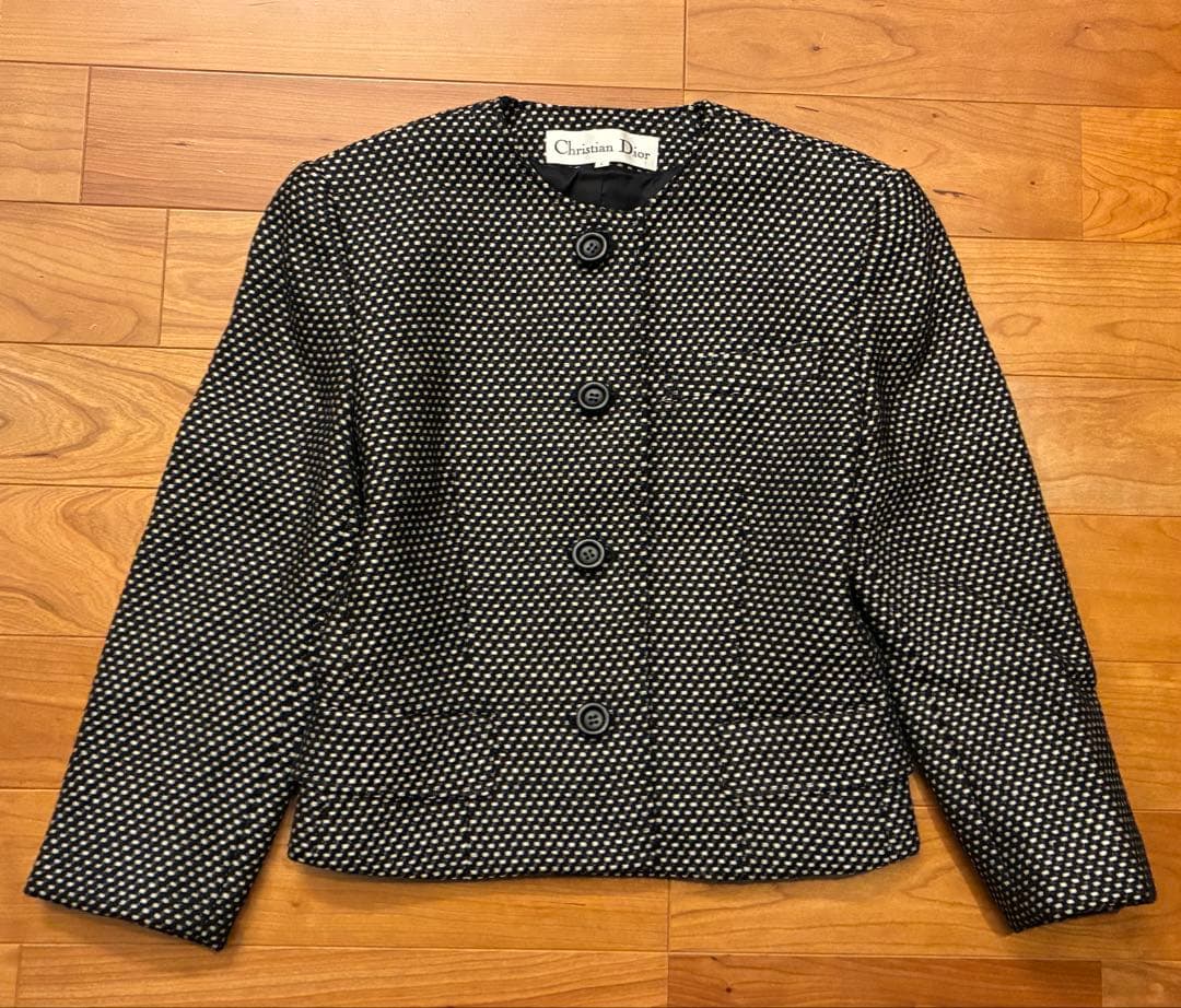 Christian Dior　クリスチャンディオール　ノーカラージャケット　L