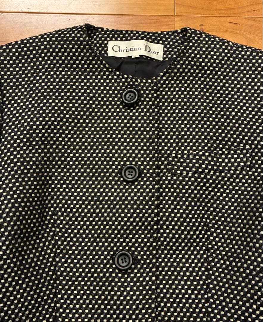 Christian Dior　クリスチャンディオール　ノーカラージャケット　L