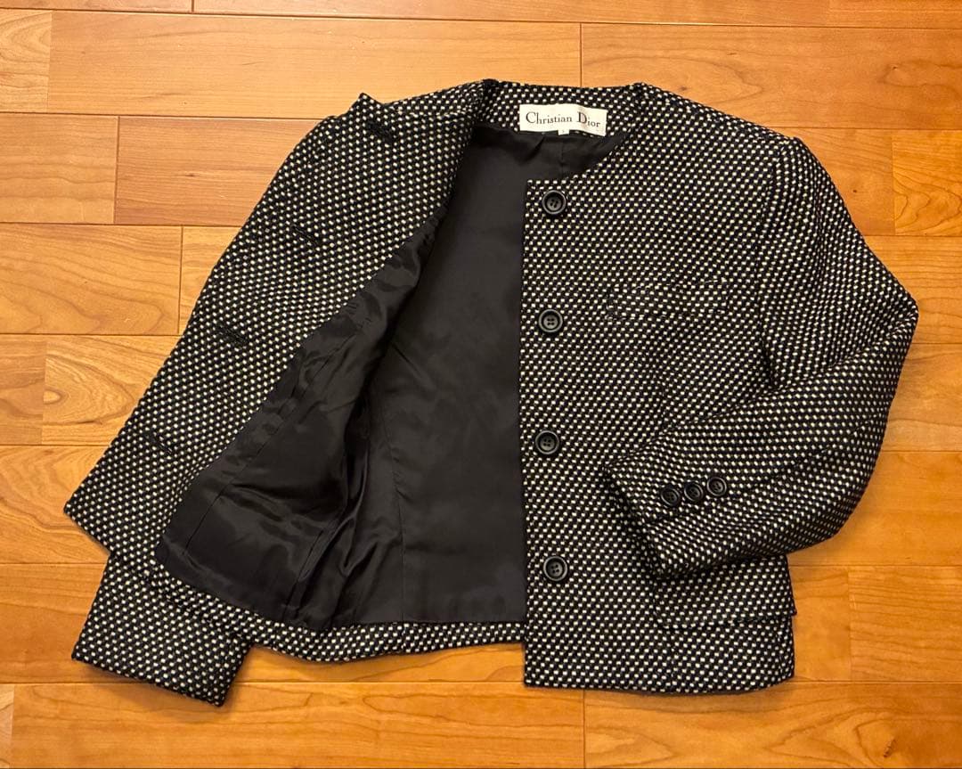 Christian Dior　クリスチャンディオール　ノーカラージャケット　L