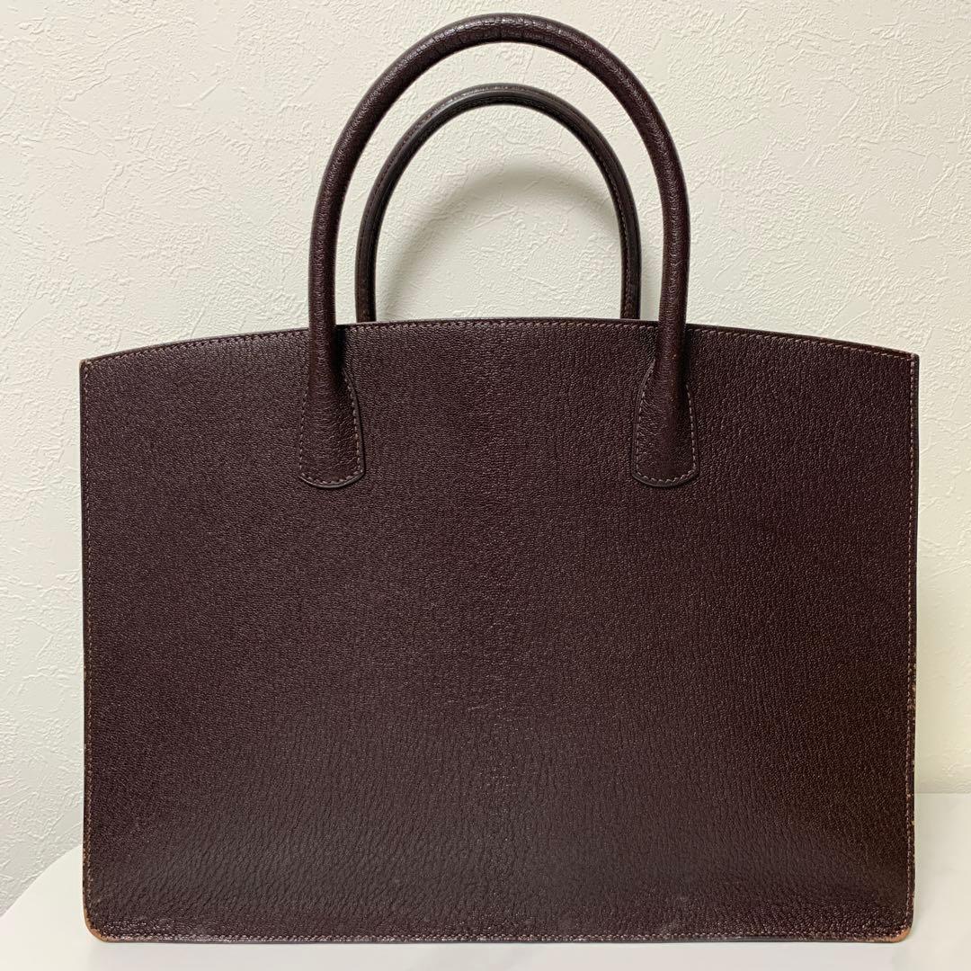 HERMES エルメスホワイトバスGMシェーブルダークブラウン