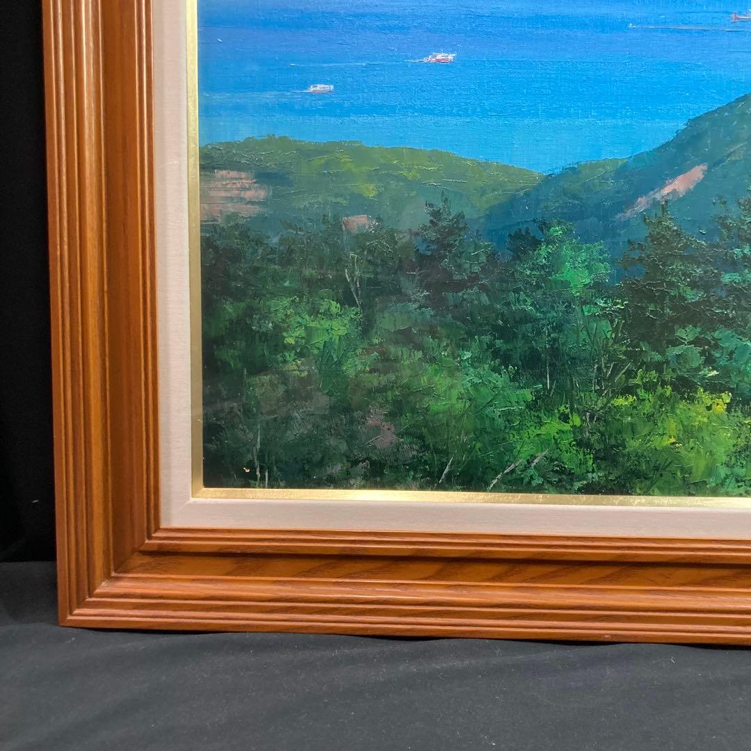 肉筆【美品】西条巧作 『高松五色台より屋島』