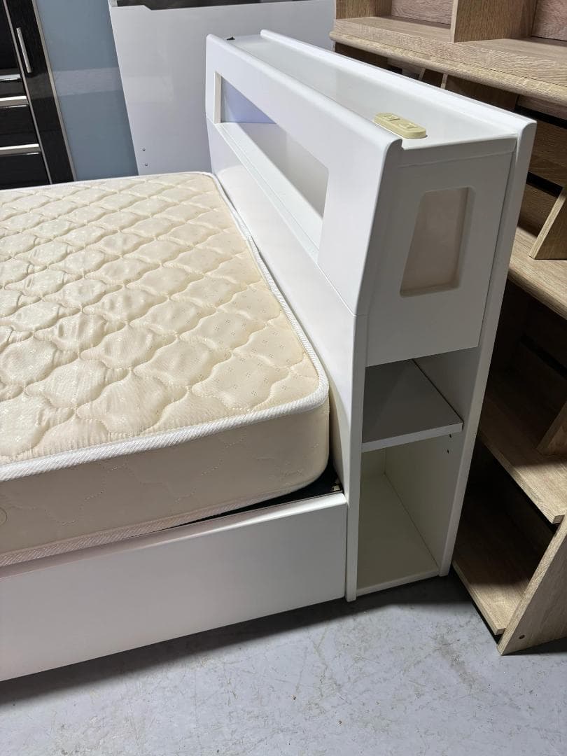 ぷれ コスパクリエーション セミダブルベッドフレームのみ 引出コンセント付