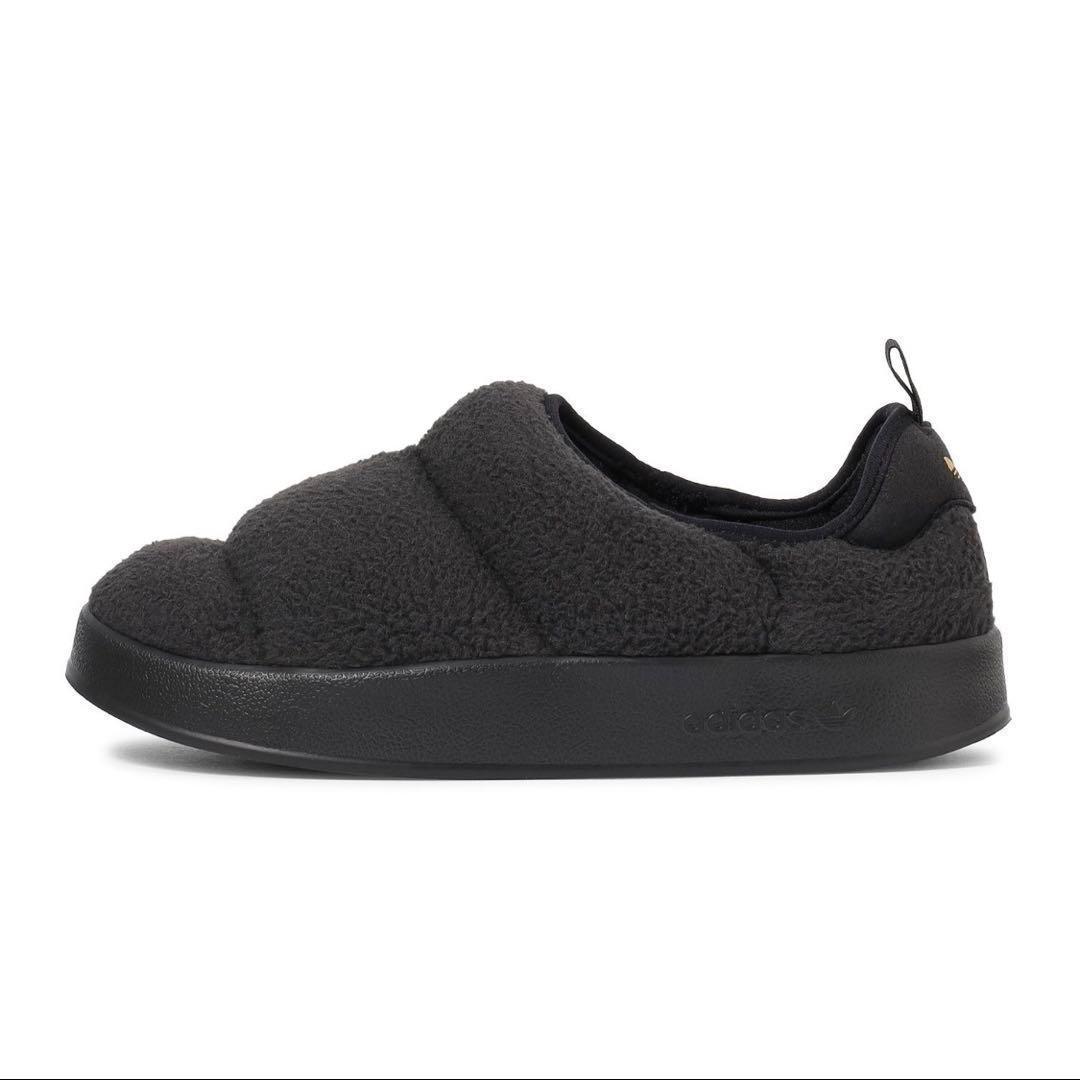 新品未使用 adidas パフィレッタ 25.5cm ブラック 黒 モコモコ