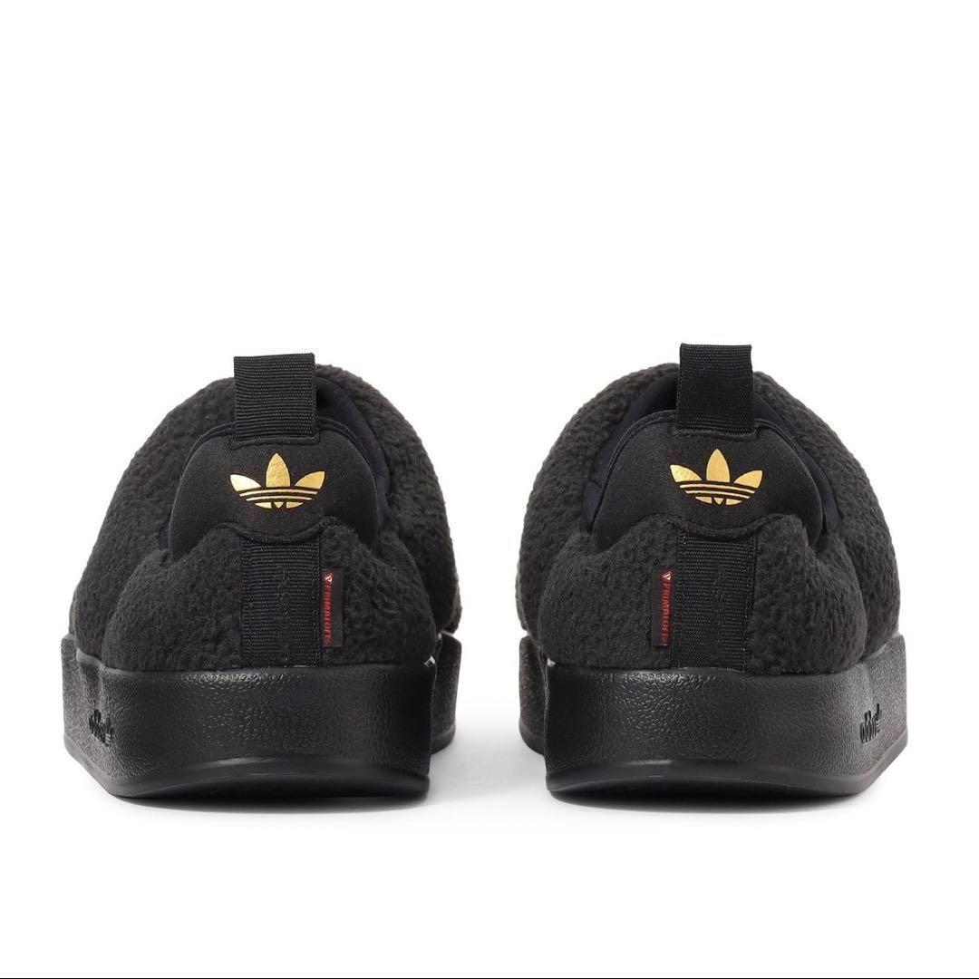 新品未使用 adidas パフィレッタ 25.5cm ブラック 黒 モコモコ