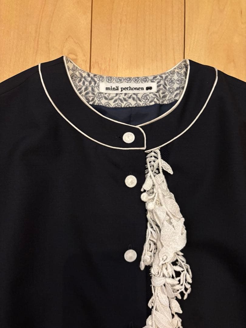 mina perhonen ミナ ペルホネン セレモニードレス ネイビー