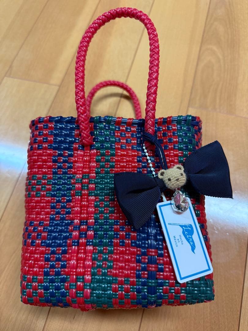 ファミリア カゴバッグ　かごバッグ　メルカドバッグ ミニサイズ