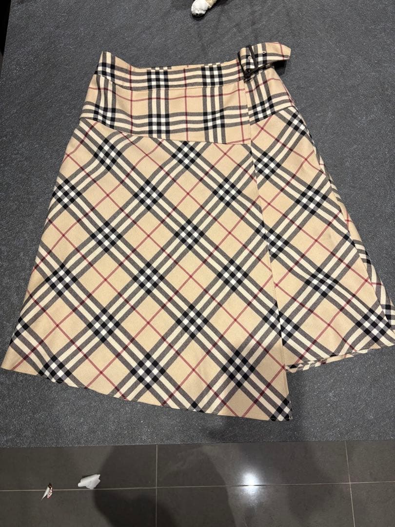 Burberry チェック柄 プリーツスカート 38