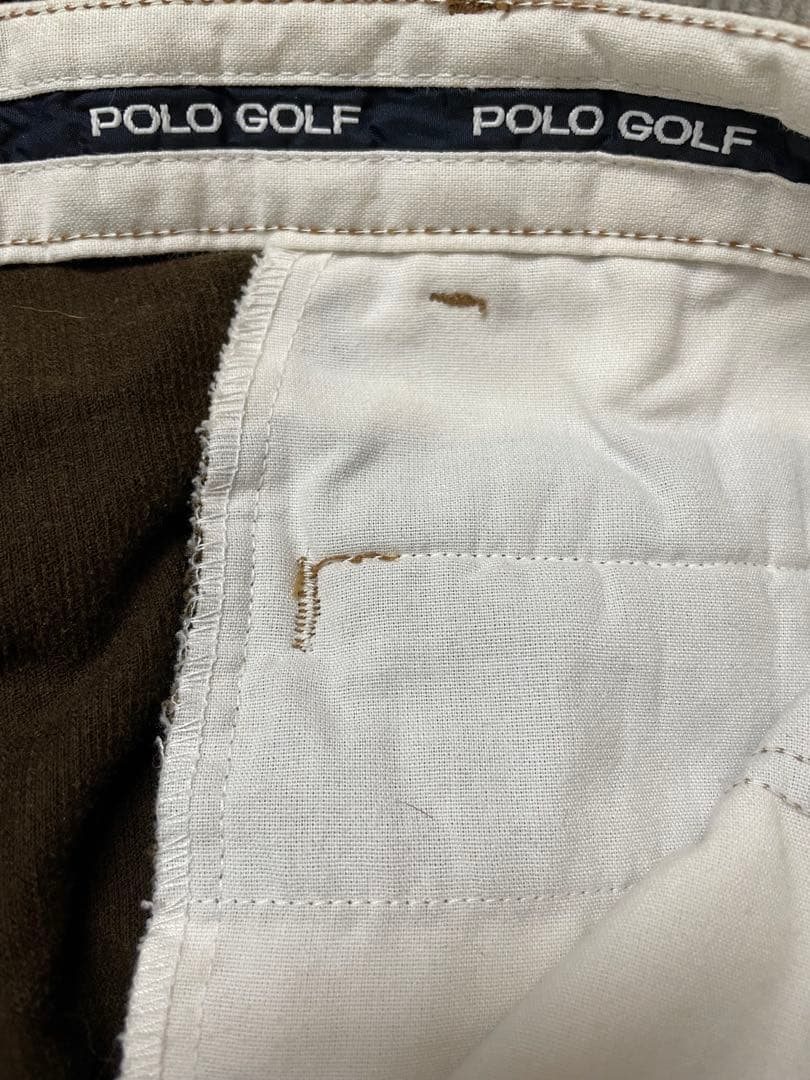 90s polo ラルフローレン コーデュロイパンツ　チェックパンツ　ベージュ