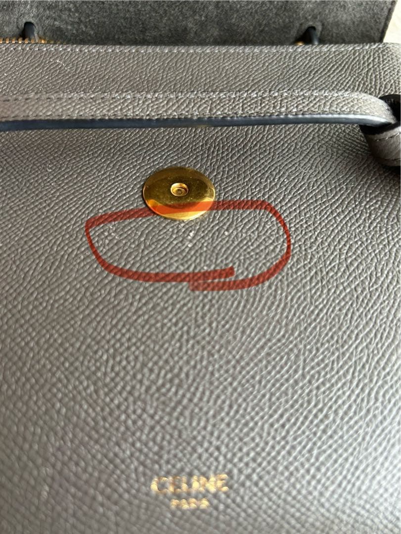 CELINE グレー ショルダーバッグ