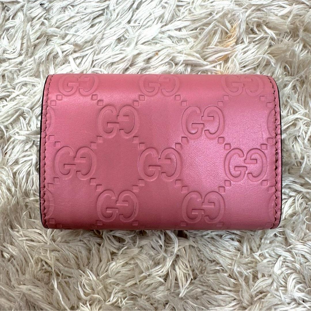 【極美品】グッチ 6連キーケース ピンク グッチシマ インターロッキング