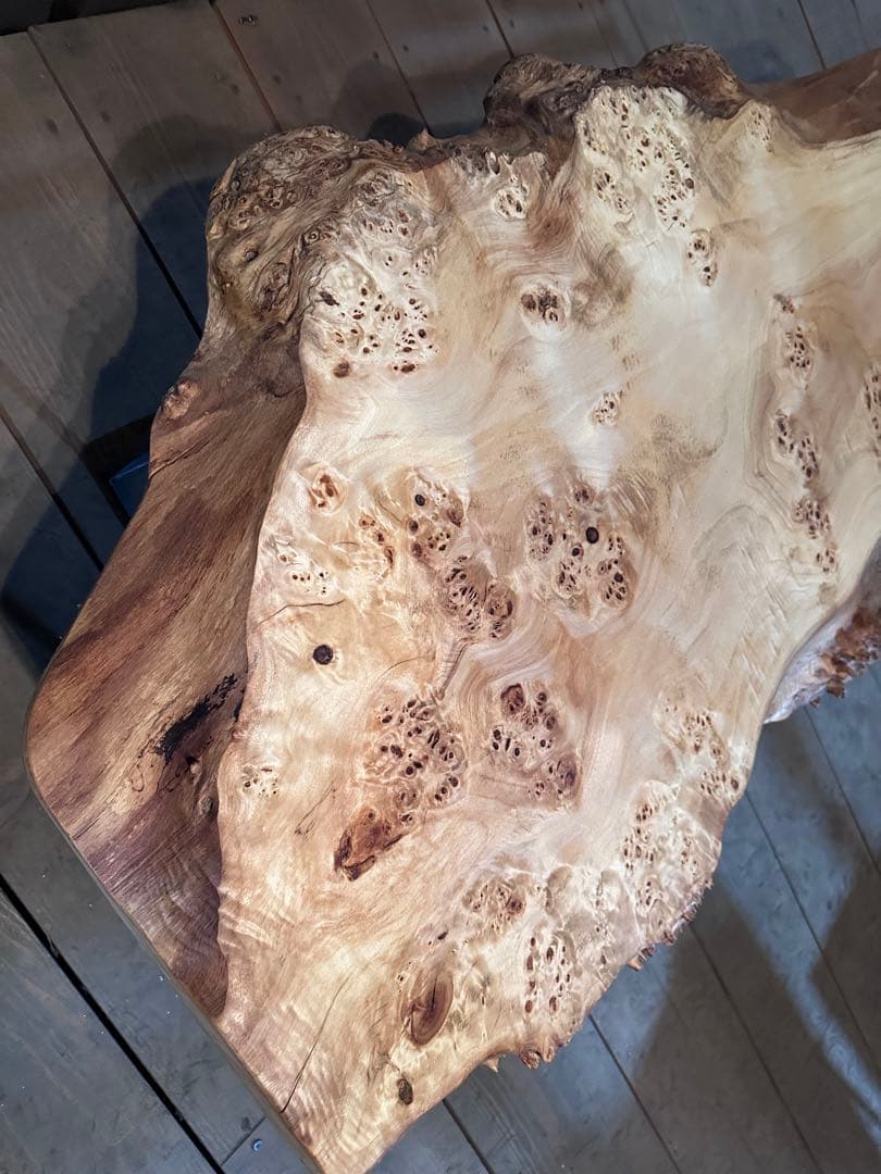 【早い者勝ち！SALE！】ポプラ　一枚板テーブル　店舗什器　アイアン脚