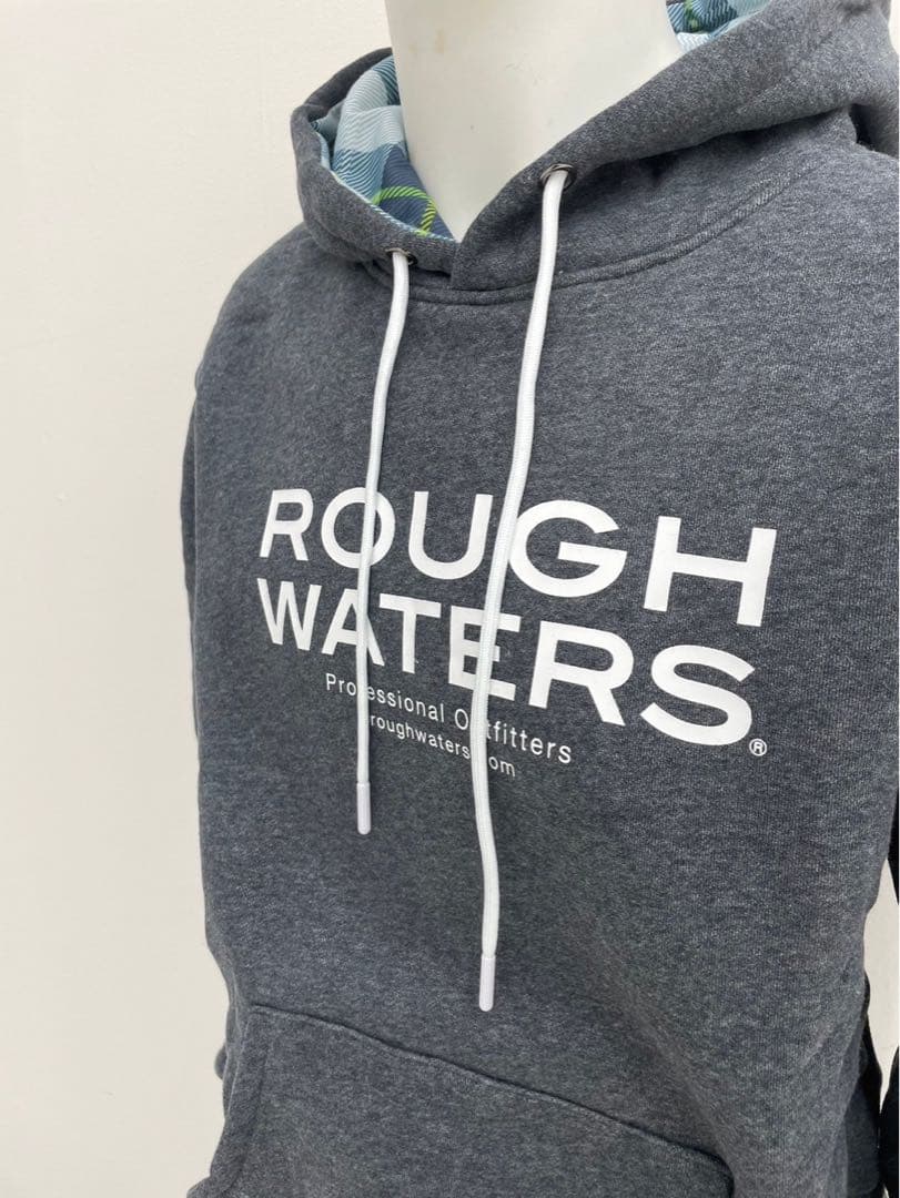 エリートグリップ　ROUGH WATERS ロゴ　パーカー グレー　LL