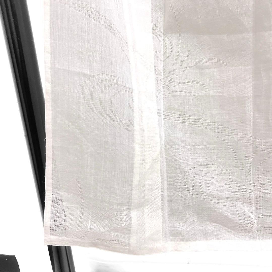 長襦袢　夏用　麻　流水　花模様　白　着物　082a d