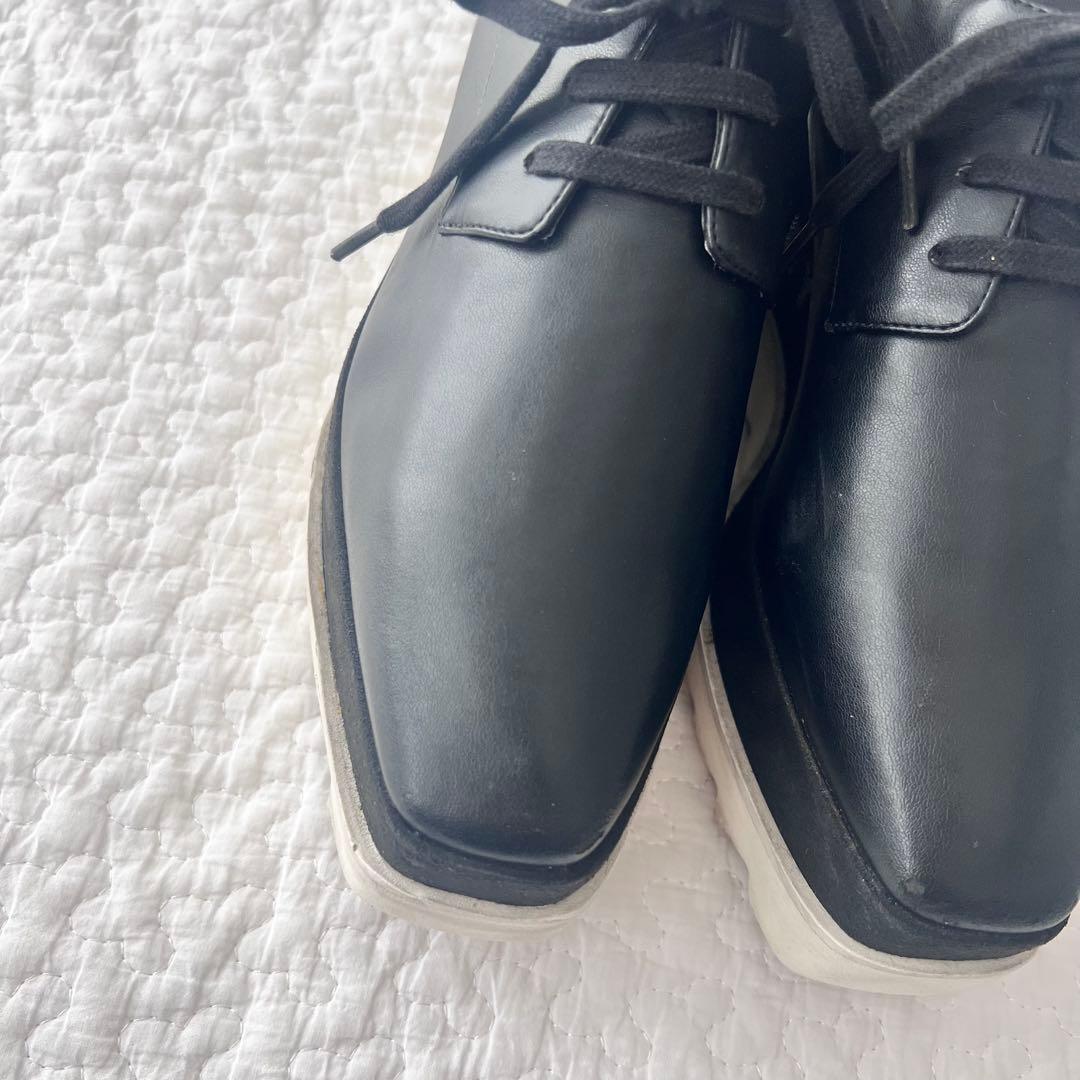 現行 ステラマッカートニー エリス スニーカー 35 ブラック ラインスト