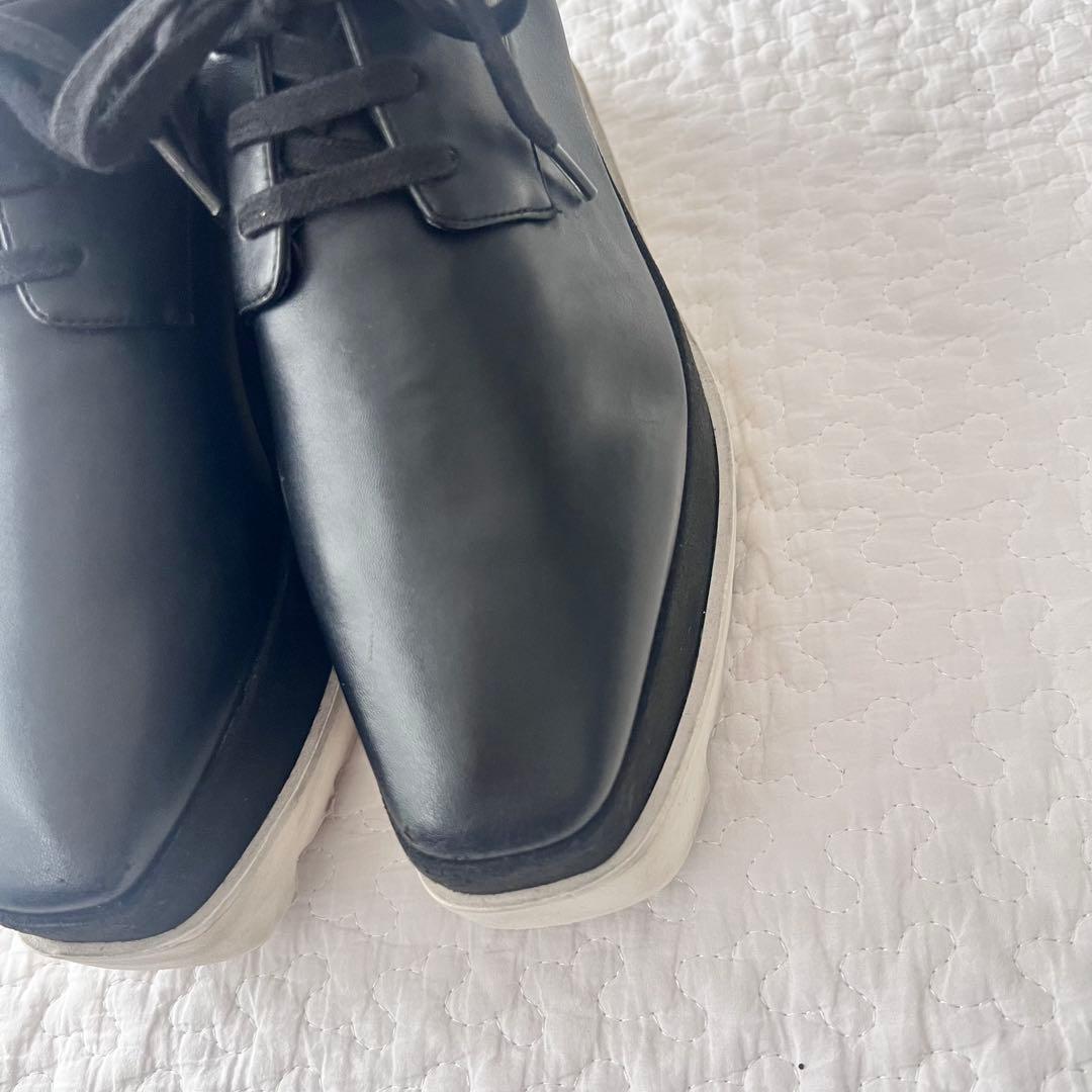 現行 ステラマッカートニー エリス スニーカー 35 ブラック ラインスト