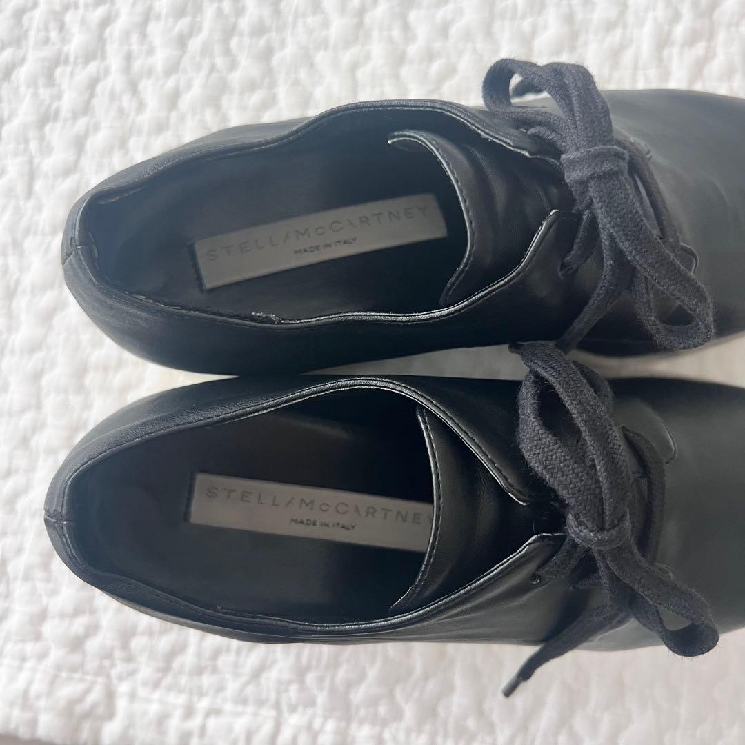 現行 ステラマッカートニー エリス スニーカー 35 ブラック ラインスト