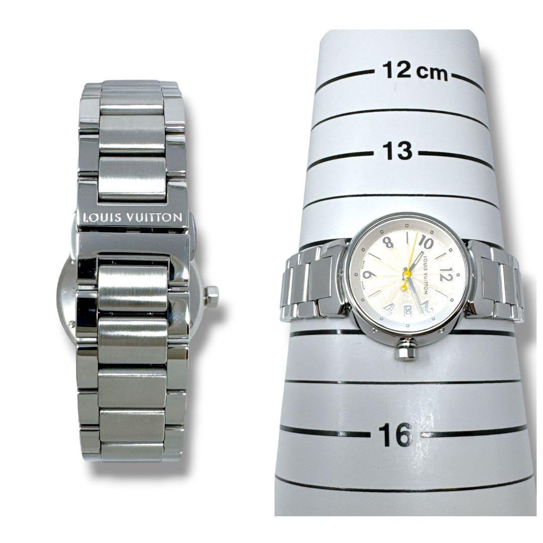 ルイヴィトン タンブール Q121K デイト レディース 腕時計 ブランド 美品