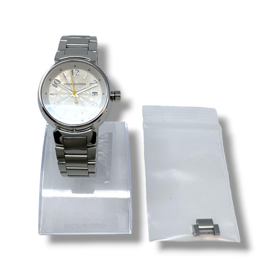 ルイヴィトン タンブール Q121K デイト レディース 腕時計 ブランド 美品